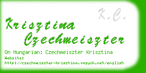 krisztina czechmeiszter business card